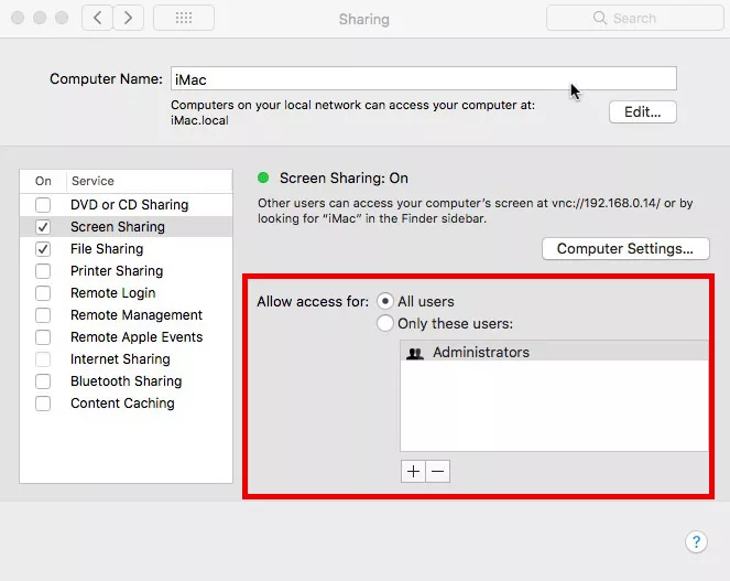 Extensamente Factibilidad propietario How to Remotely Access and Control Your Mac