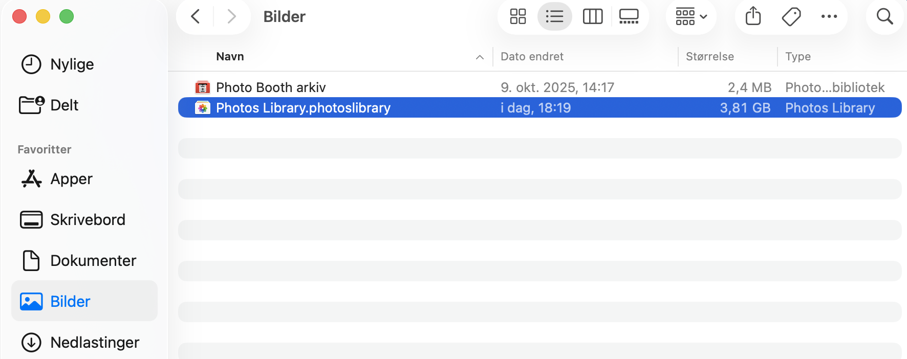 Se etter Bildearkivet i mappen Bilder.
