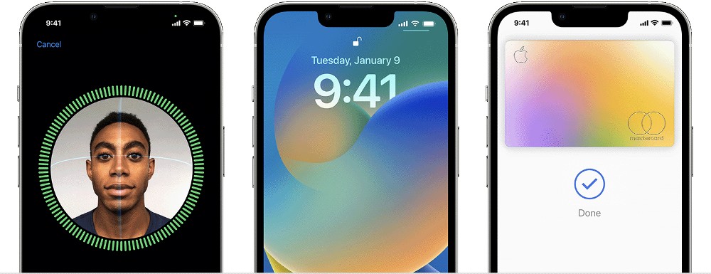 iPhone Face ID.