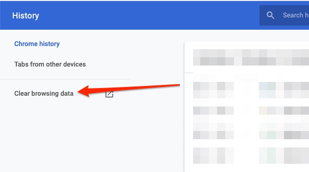 Clear browsing data in chrome Clear browsing data in chrome