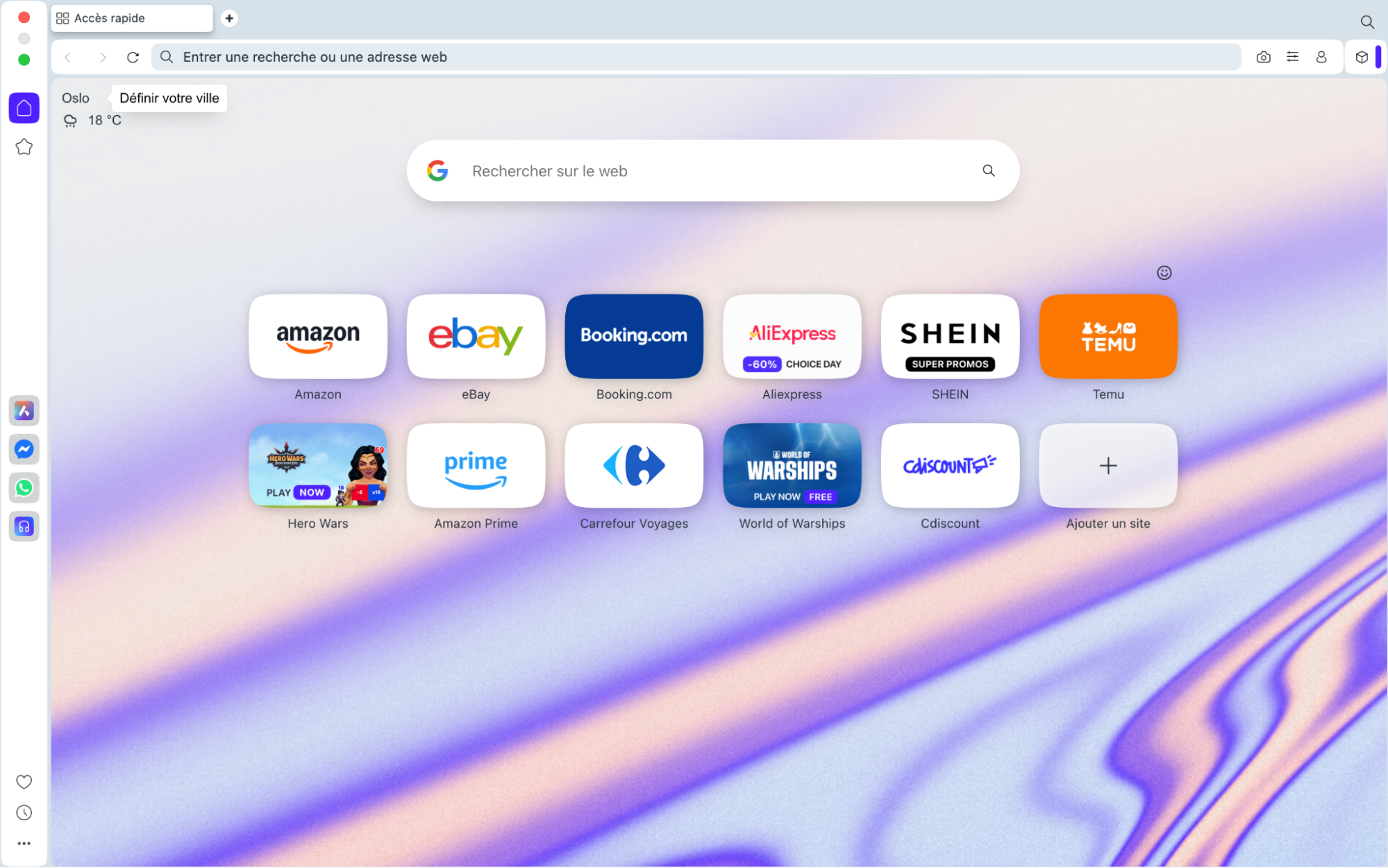 Opera est un autre navigateur pour Mac à prendre en compte. Ses fonctionnalités uniques et son design épuré requièrent peu d’énergie et peuvent améliorer la vitesse et la mémoire de votre appareil.