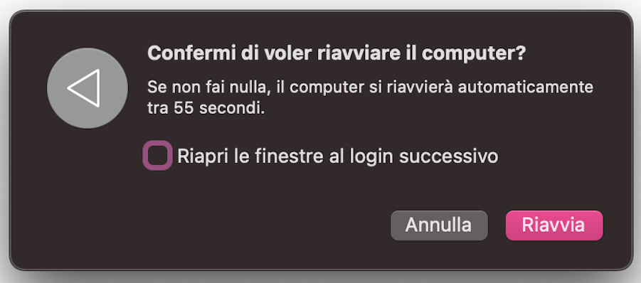 Dopo aver selezionato Riavvia, assicurati di deselezionare l’opzione Riapri le finestre. Questa azione ti aiuterà a chiudere le app non responsive e a risolvere eventuali problemi di schermo bloccato o rallentamenti del portatile.