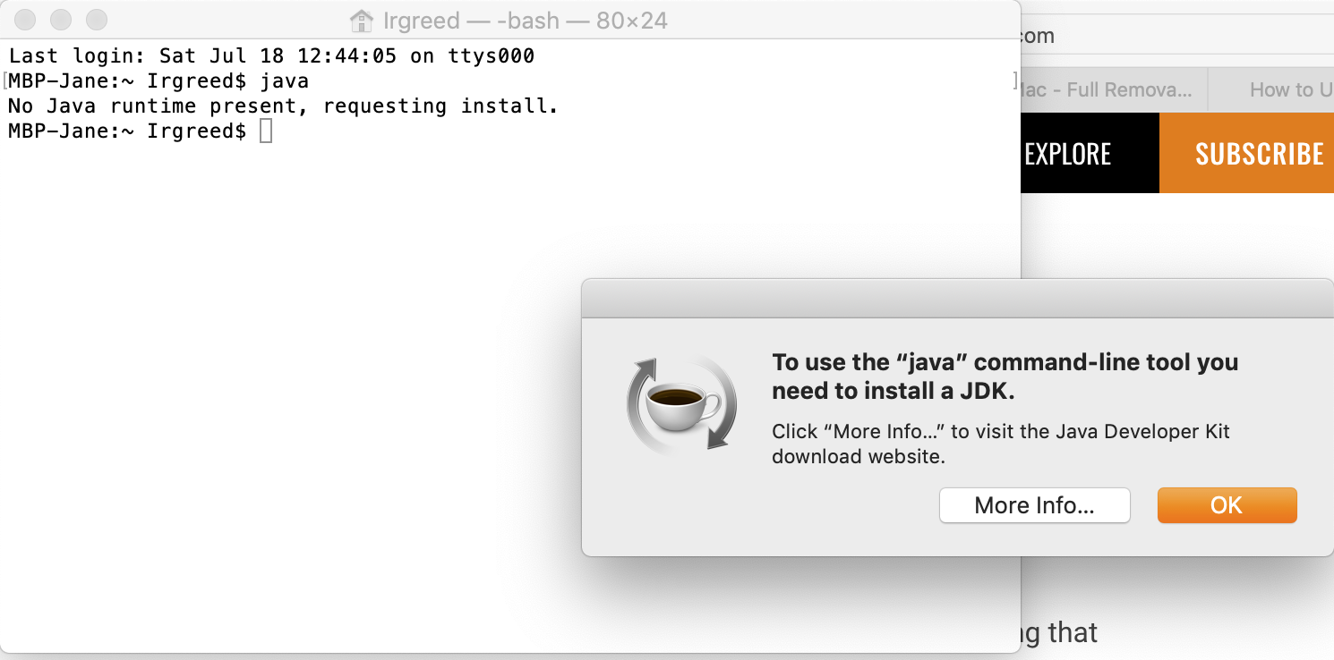 uninstall java jdk mac