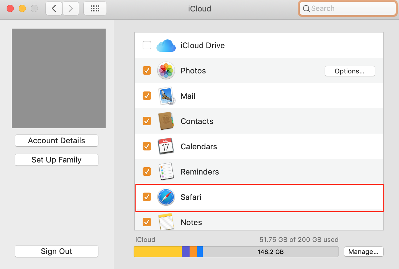 uncheck the safari box in icloud settings in system preferences uncheck the safari box in icloud settings in system preferences