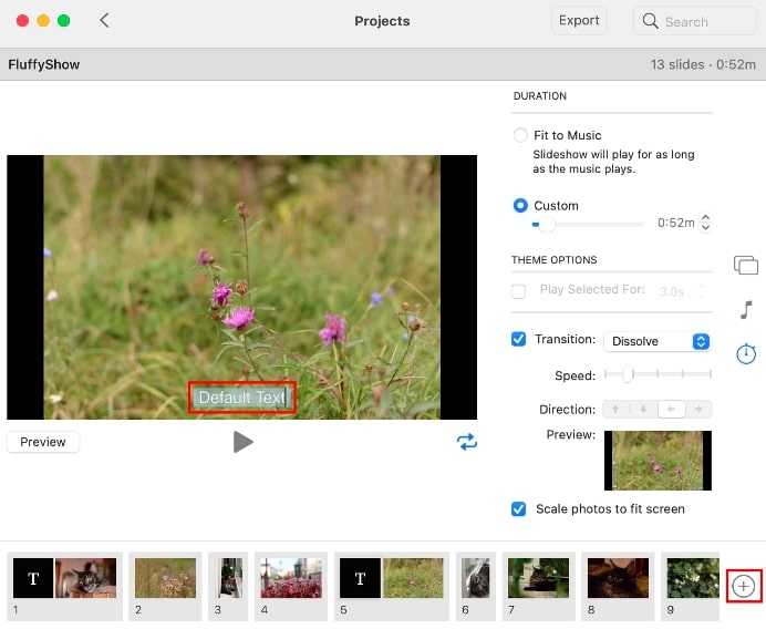 how to create a photo slideshow on mac with folders