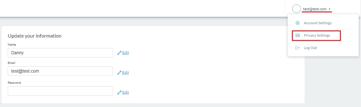 Privacy Settings Privacy Settings
