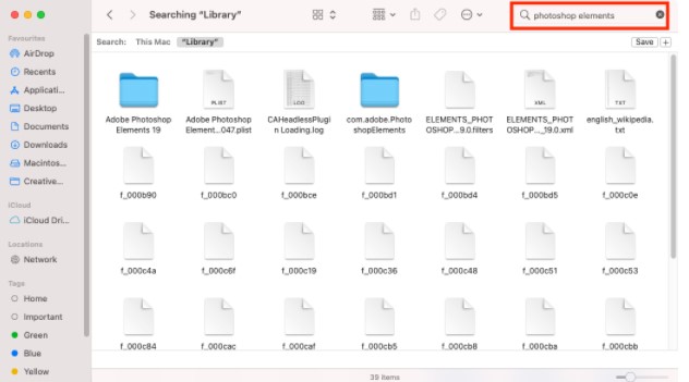 Search in Finder Search in Finder