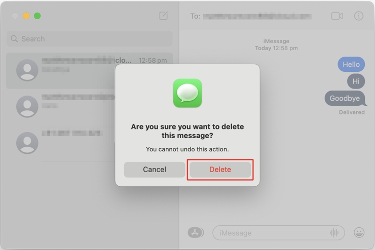 How Do I Delete A Message On Macbook Pro