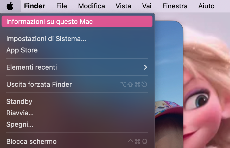 Scopri se hai bisogno di ottenere più spazio sul Mac andando su logo Apple > Informazioni su questo Mac. Qui troverai il modello del tuo dispositivo.