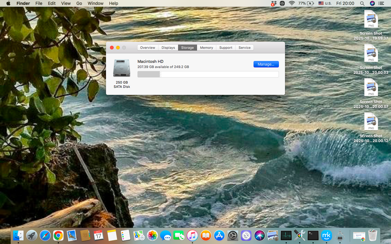 In the Storage option of the About this Mac section, click the Manage button to find the largest apps taking up storage space on your laptop. In the Storage option of the About this Mac section, click the Manage button to find the largest apps taking up storage space on your laptop.