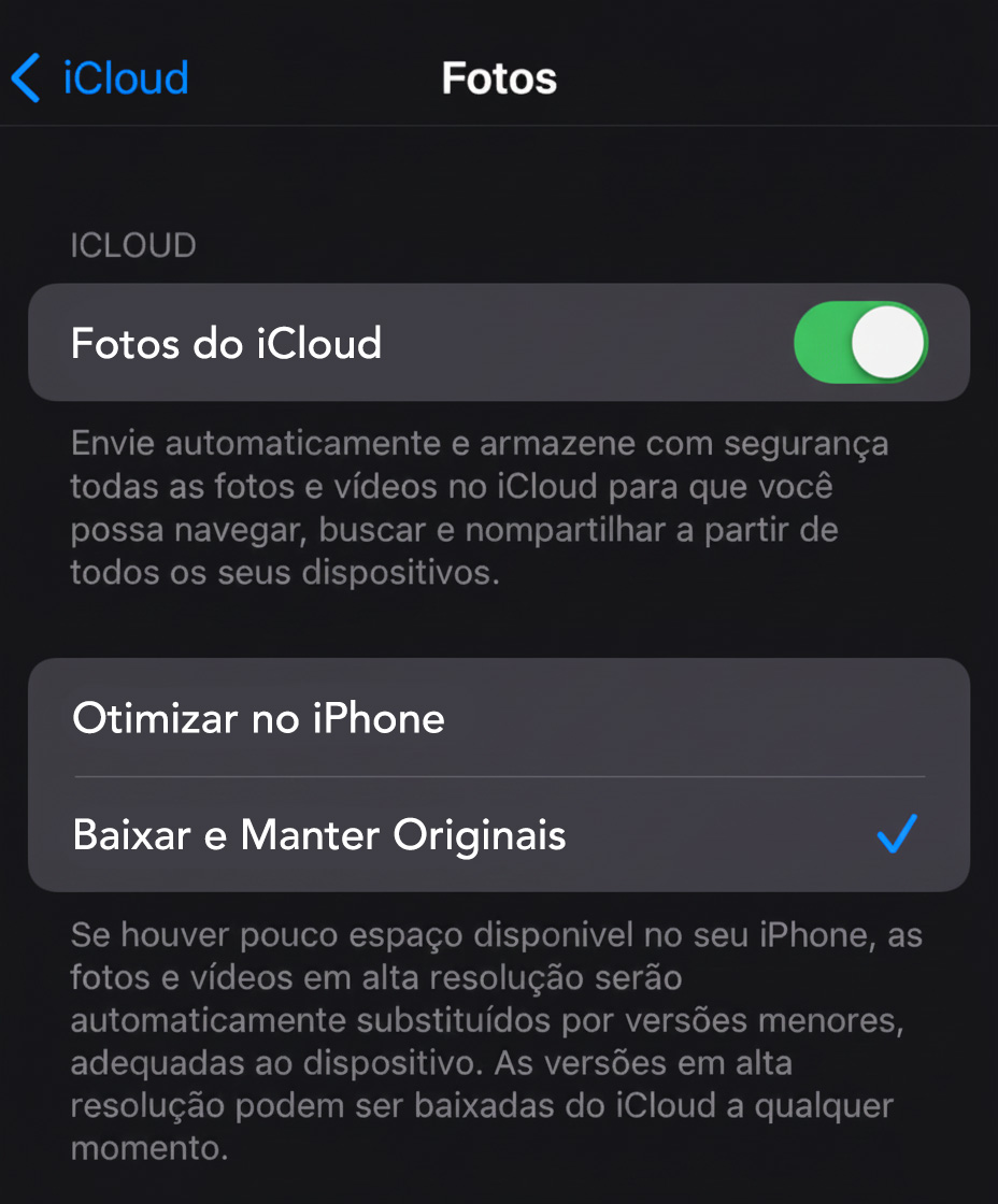 Ative o Compartilhamento de Fotos no iPhone. Vá em Ajustes, selecione Sua Conta Apple, clique em iCloud e navegue até Fotos. Deslize para a direita ao lado de Enviar para Compartilhamento de Fotos.