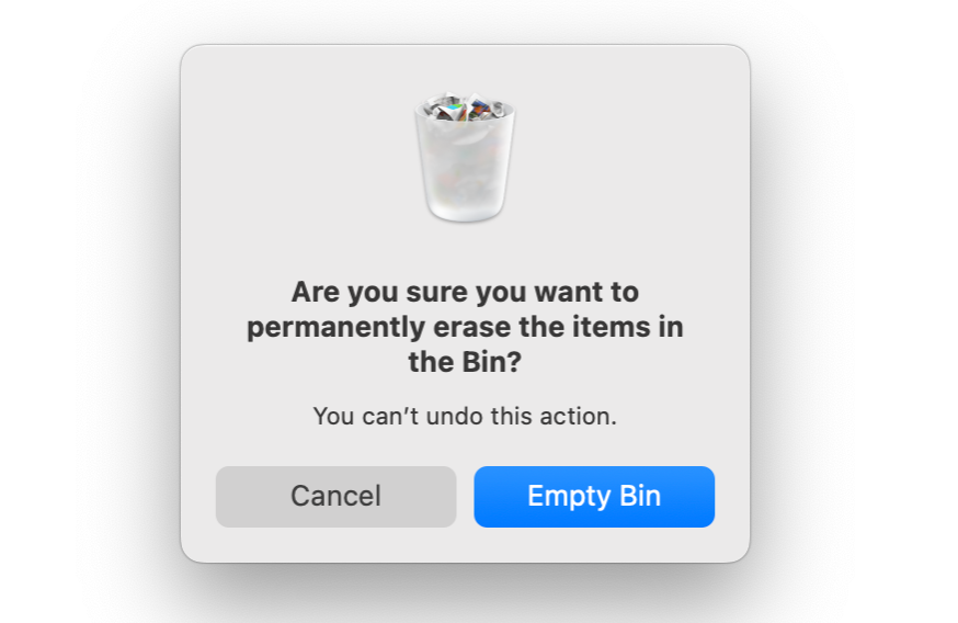 To completely remove Grammarly from your Mac, go to the Trash, click Empty, then click Empty Trash to confirm.
