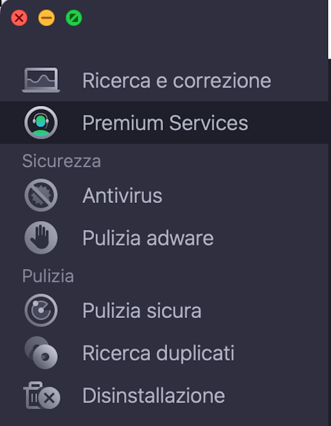 Per contattare il nostro team di esperti e ricevere supporto aggiuntivo per un Mac bloccato, apri l’app MacKeeper e seleziona la funzione Servizi Premium.