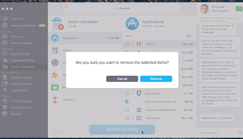 Confirmation dialogue box Confirmation dialogue box