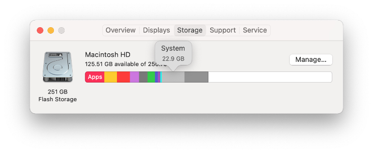 how to clean out mac system storage