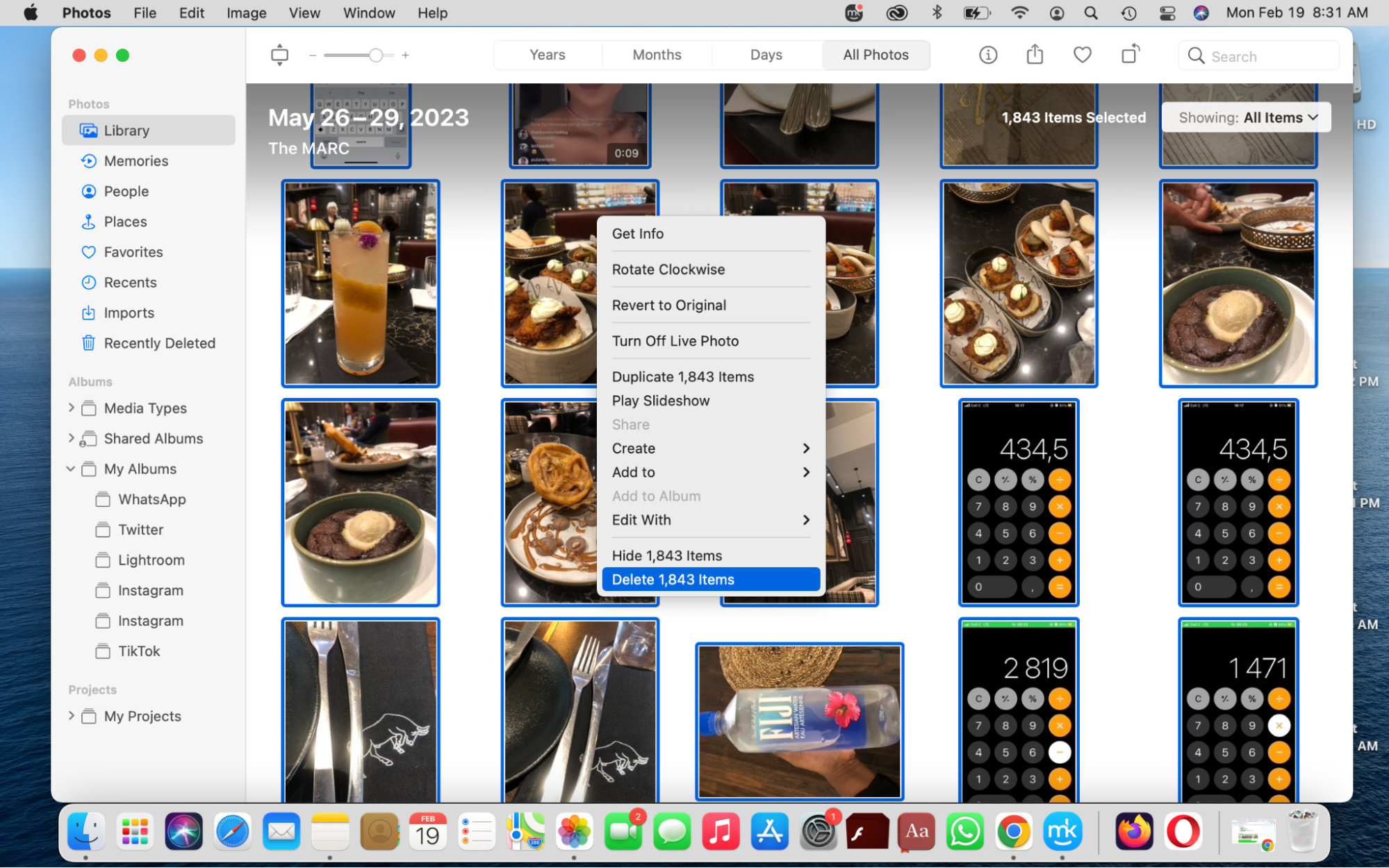 To delete all photos on your Mac, launch the Photos app and go to Library in the left panel. Select all photos by pressing Cmd + A and press Delete Items. To delete all photos on your Mac, launch the Photos app and go to Library in the left panel. Select all photos by pressing Cmd + A and press Delete Items.