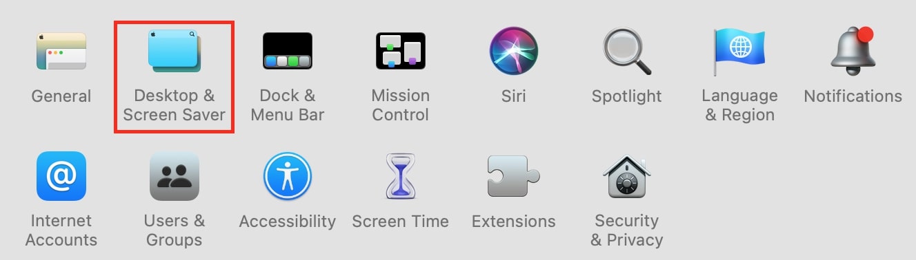 Desktop and Screen Saver settings on Mac Desktop and Screen Saver settings on Mac