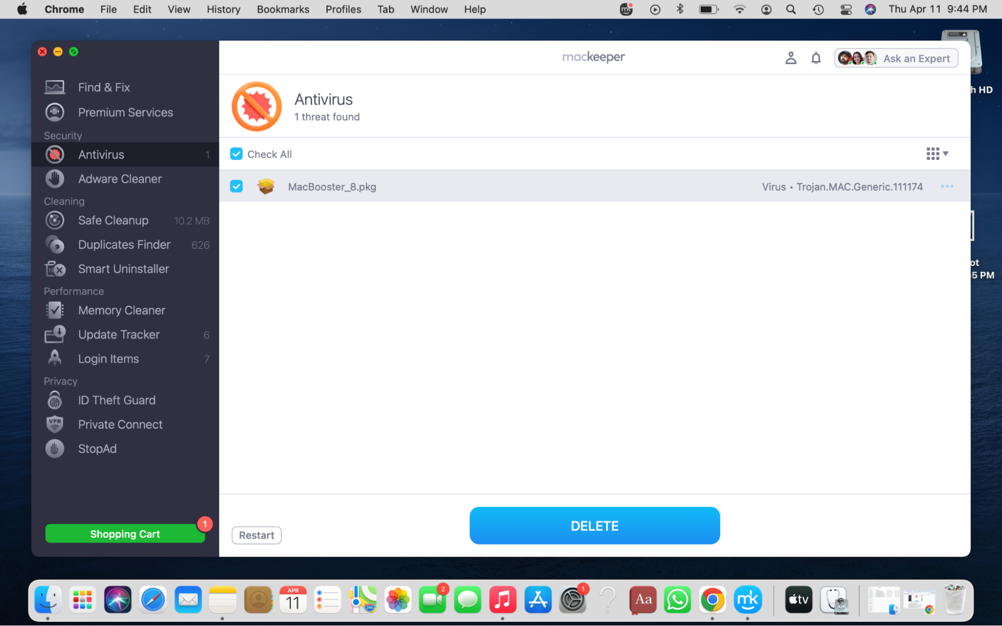 Using antivirus software is an efficient way to delete the Automator virus from your Mac automatically. Follow MacKeeper’s progress on the screen. After the scan is finished, MacKeeper will show you a report. Click Delete if it identified any threats.
