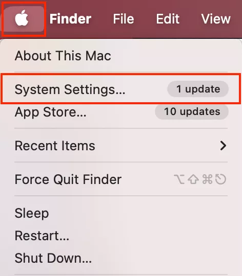 To fix function keys not working on a Mac, open System Settings. This is where you’ll check function key settings to find the problem.