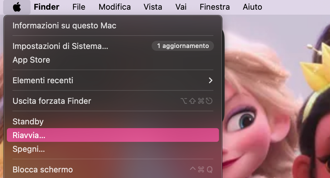 Riavvia il Mac di tanto in tanto: per riavviare il tuo MacBook quando necessario, individua l’icona Apple per aprire il menu Apple.