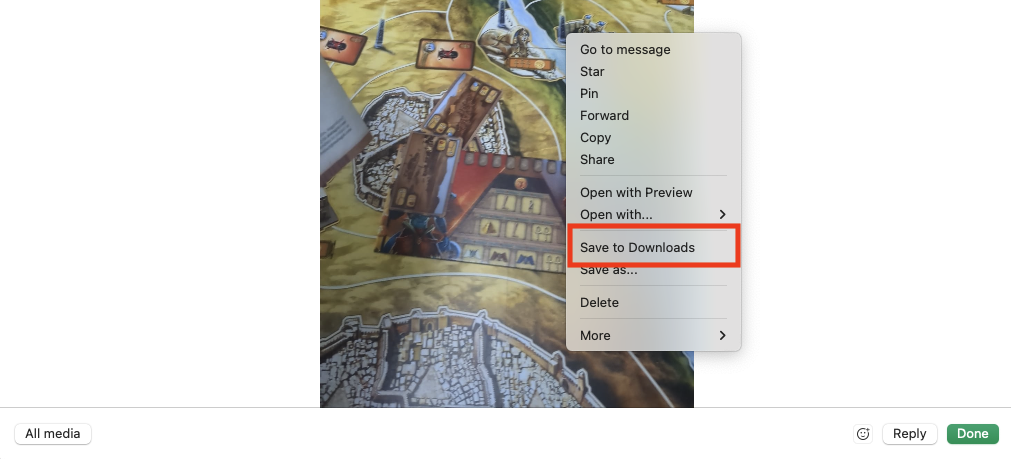 After sending photos to yourself using your Android device, access WhatsApp on your Mac using the macOS app or your web browser. You'll then be able to download the photos you sent to yourself.