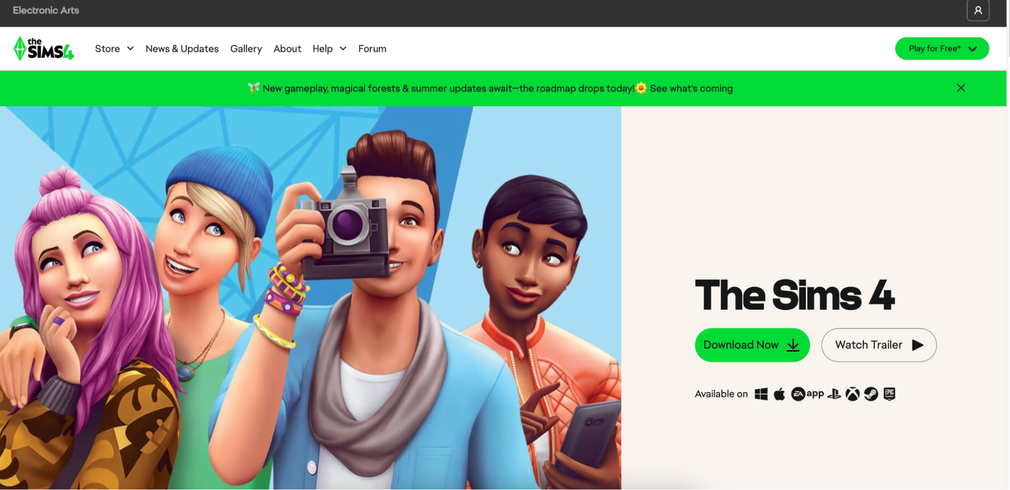 After picking The Sims 4, you can then see an option titled Download Now. Once you've done this, you might need to purchase it if you haven't already.