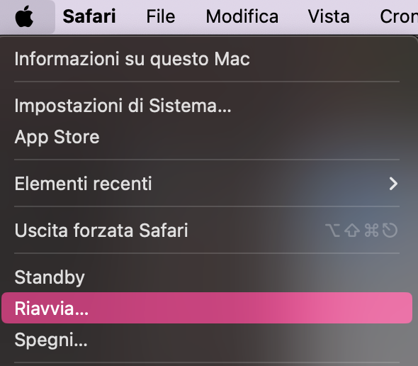 Risolvi i problemi di Finder non funziona sul Mac andando sul logo di Apple e selezionando Riavvia. A quel punto puoi continuare il processo e, si spera, far tornare il dispositivo a funzionare normalmente.
