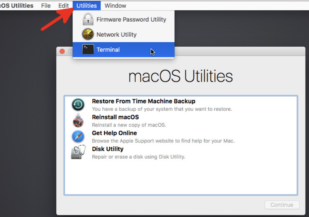 To boot your Mac into recovery mode, shut down your Mac and restart it, holding Command + R (Intel) or holding the power button (Apple Silicon) until options appear.