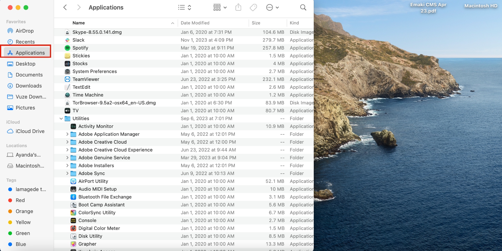 The Applications folder is opened in Finder on a Mac. Find Cricut Design Space on the list to uninstall the app on Mac using Finder. The Applications folder is opened in Finder on a Mac. Find Cricut Design Space on the list to uninstall the app on Mac using Finder.