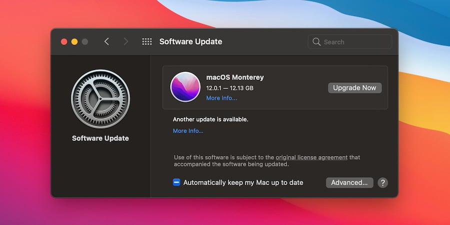 In the Software Update function, click on the Upgrade Now button if any update is available for your current macOS version.