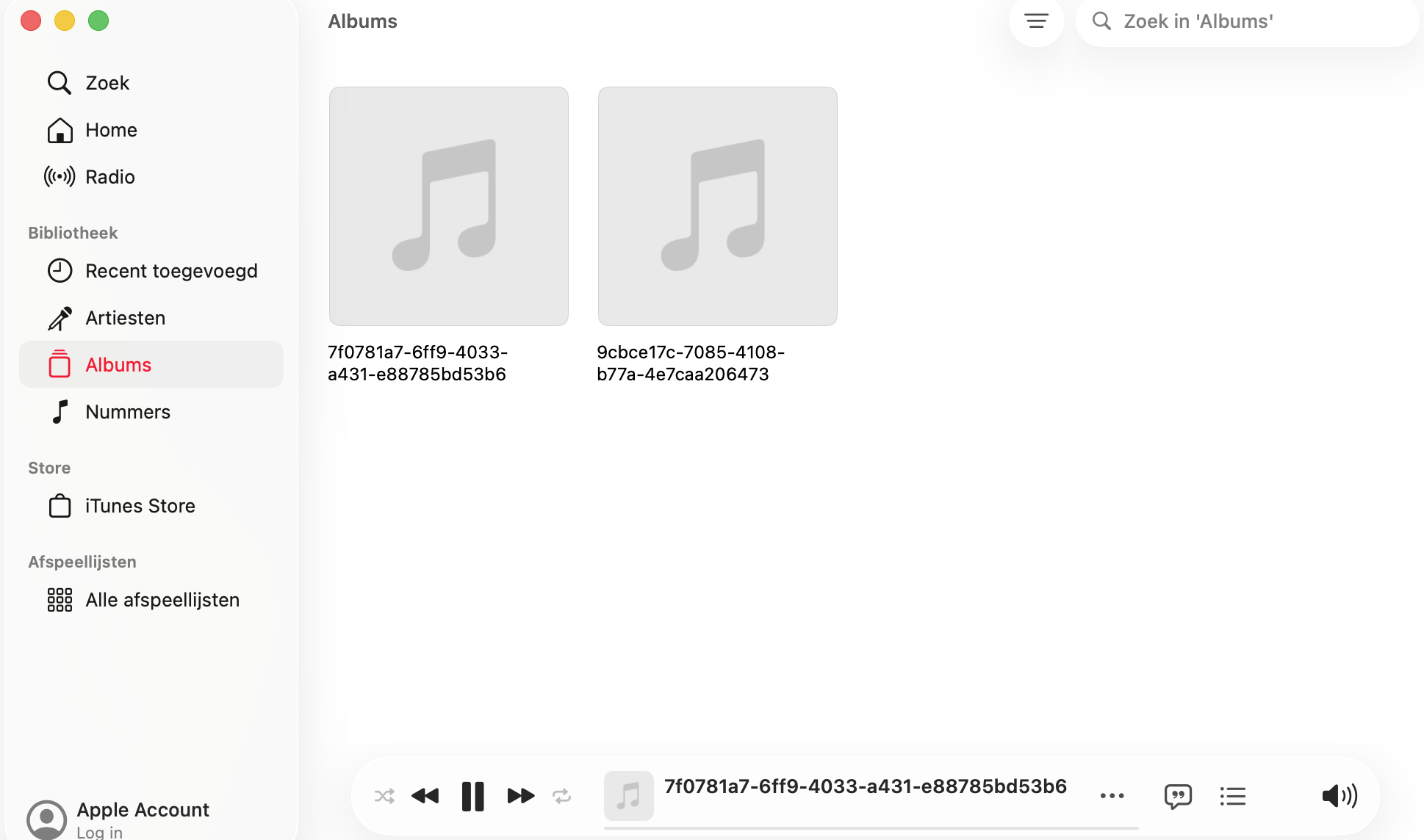 Open de tabbladen Albums en Nummers in Apple Music om items uit je bibliotheek te verwijderen.