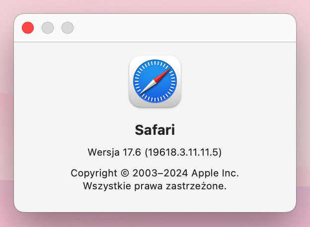 Wersja Twojej przeglądarki Safari powinna być teraz widoczna po kliknięciu zakładki Safari.