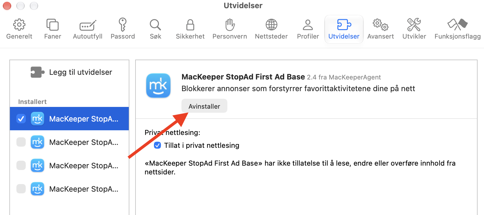 Deretter kan du åpne listen over Safari-utvidelser og se etter de som trenger oppdatering, fjerning eller avslåing for å bidra til å gjøre Safari raskere.