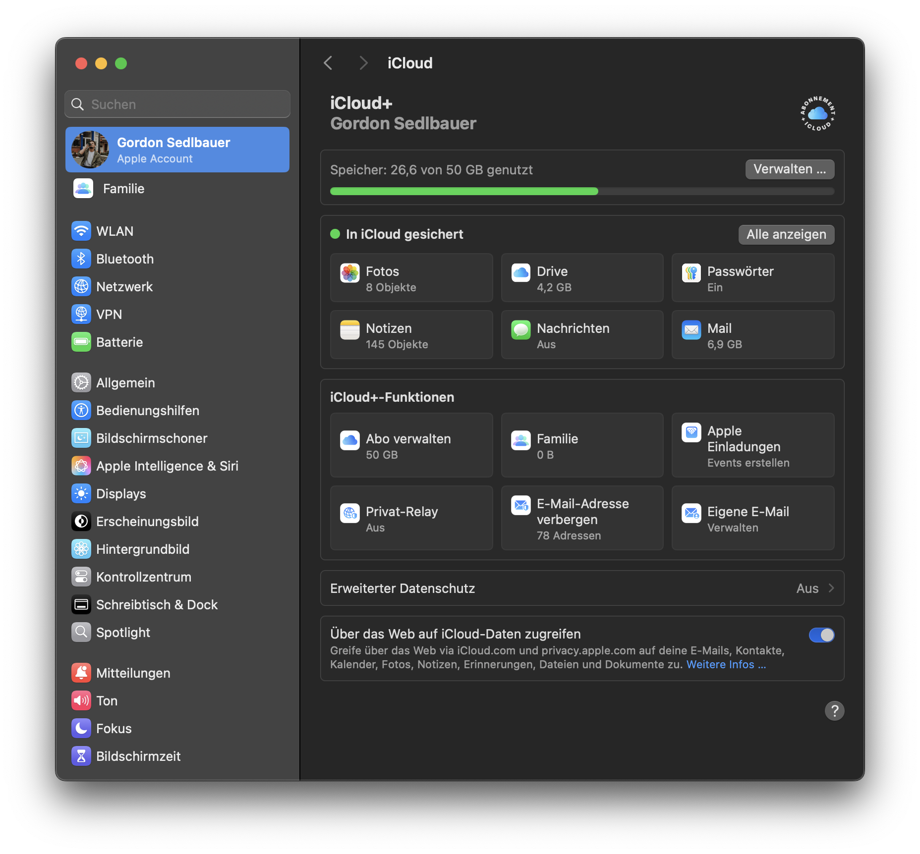 Um Ihre iCloud-Fotos auf Ihrem Mac verwalten und speichern zu können, navigieren Sie zum Abschnitt Fotos in den iCloud-Einstellungen, da Sie sicherstellen müssen, dass Ihr Mac Ihre Bilder automatisch organisiert und direkt auf Ihrem Apple-Laptop speichert.