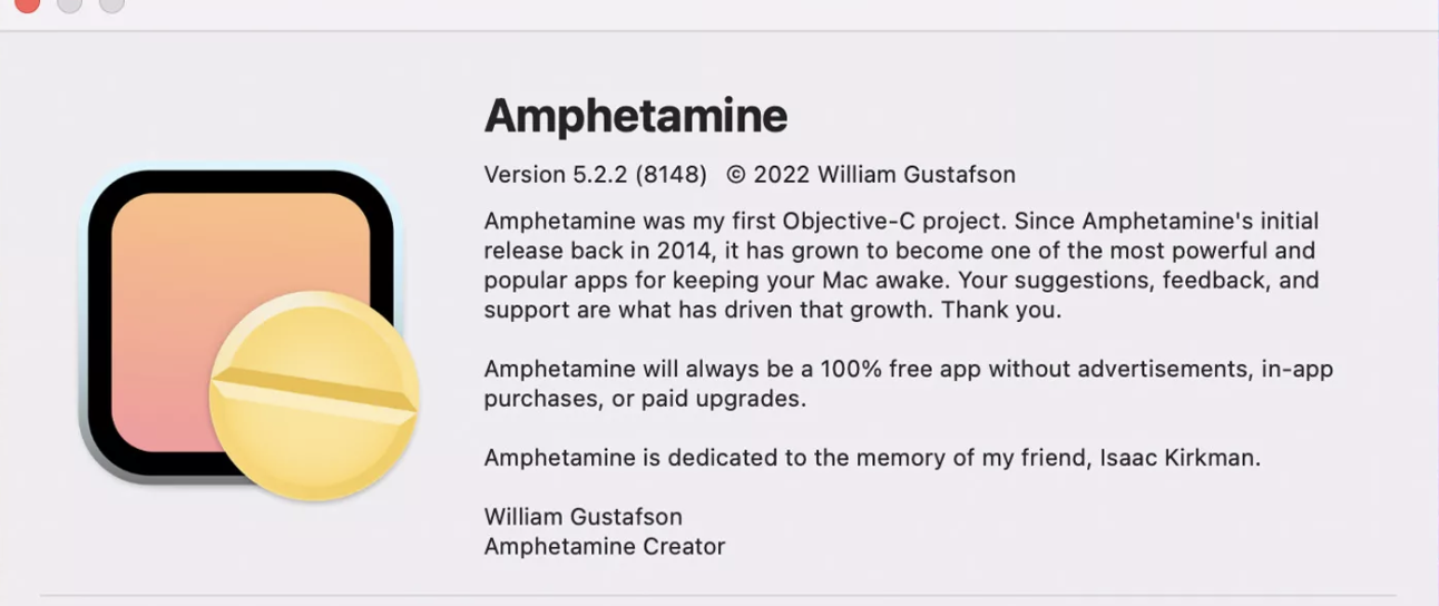 If you’re not sure how to use Terminal commands, you can head to the App Store and look for a third-party app like Amphetamine that allows you to turn on/off the sleep function when your MacBook is closed; turning it off will prevent the Mac from sleeping when shut.