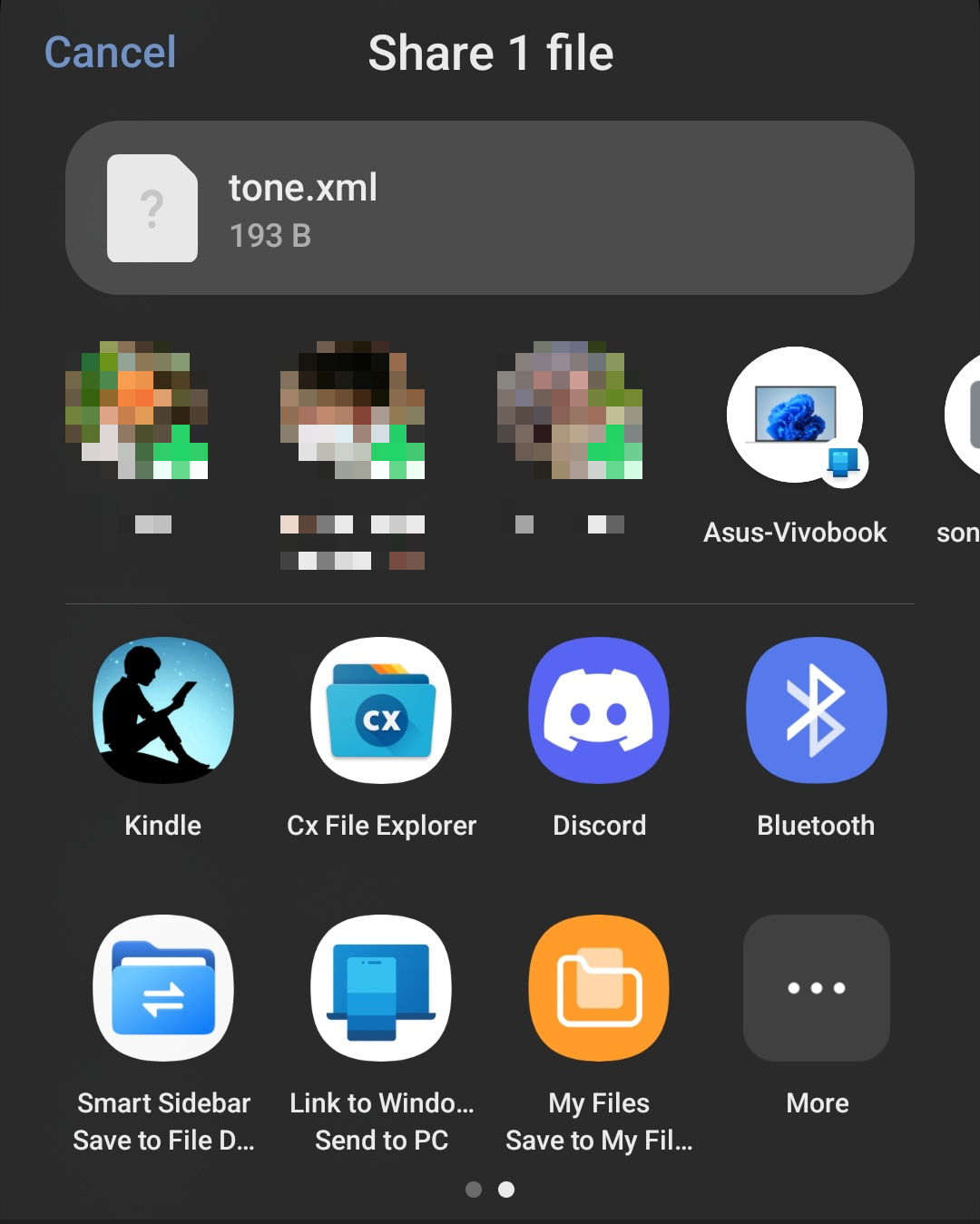 Finally, select the Bluetooth option, and your Android device should send your chosen file over to your Mac via Bluetooth. Remember, if it's a big file, it might take a while to complete.