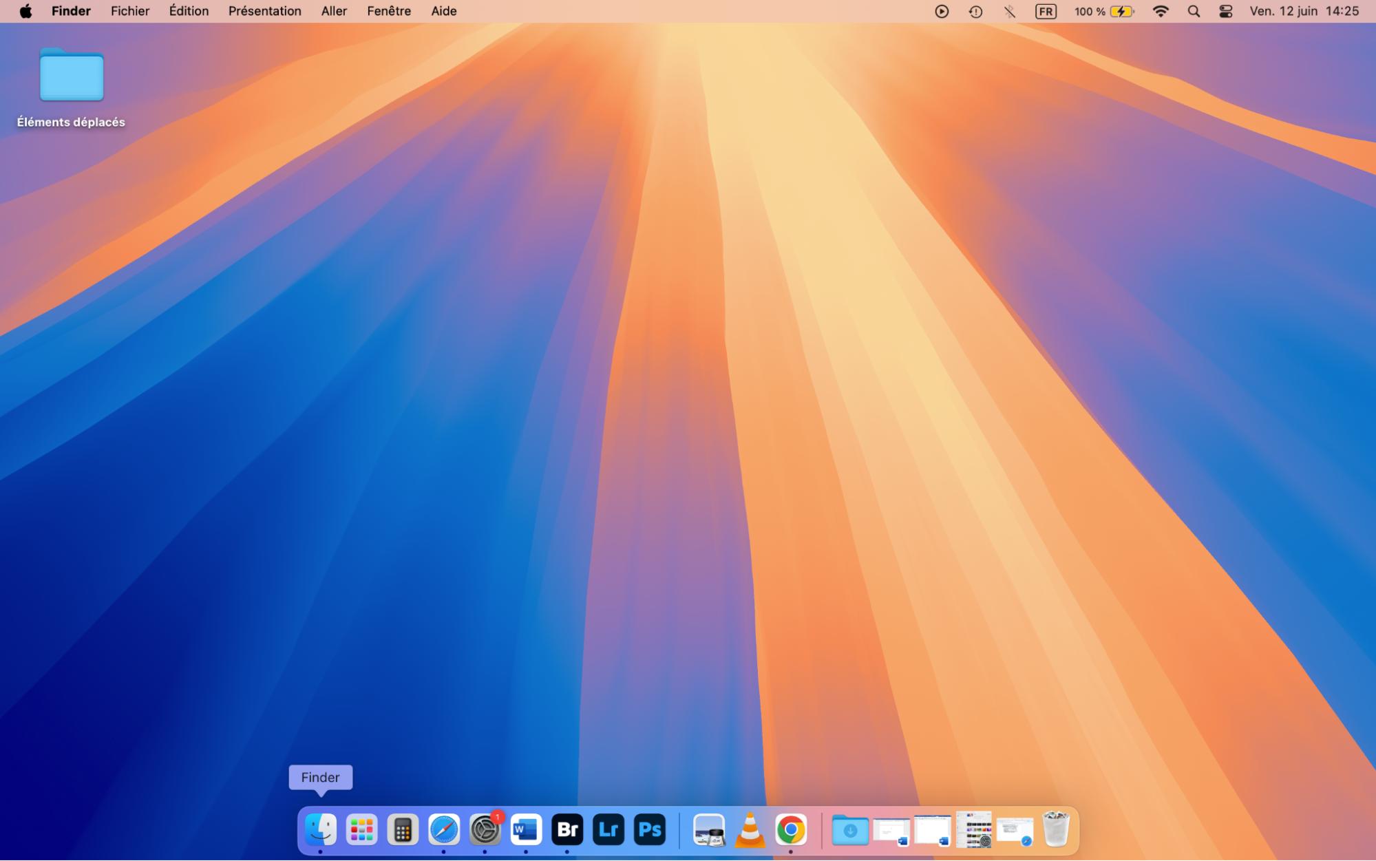 Pour pouvoir ouvrir les éléments déplacés sur Mac, vous devez cliquer sur l’icône Finder de votre Dock et ouvrir une fenêtre Finder.