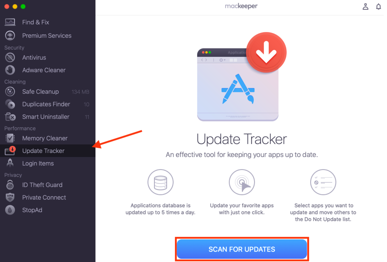 MacKeeper's Update Tracker tool on Mac. If you're wondering how to update Excel on Mac, use MacKeeper's Update Tracker to find new versions of all your apps and update them together.