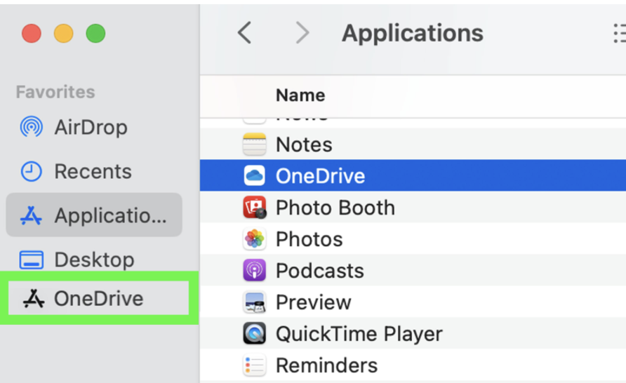 Once Termial is complete, relauch OneDrive from your Application Folder.