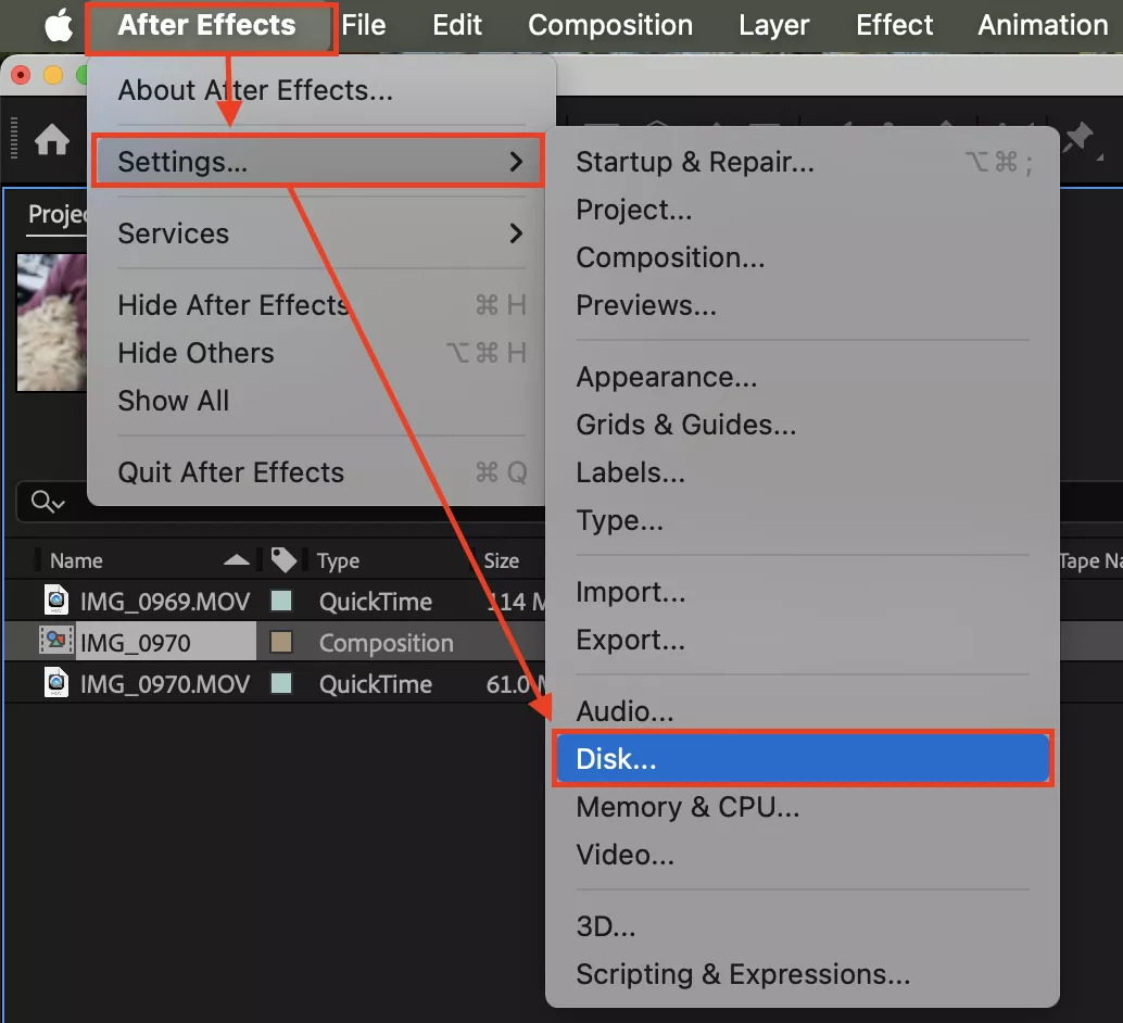 How to Clear Adobe After Effects Cache on Mac