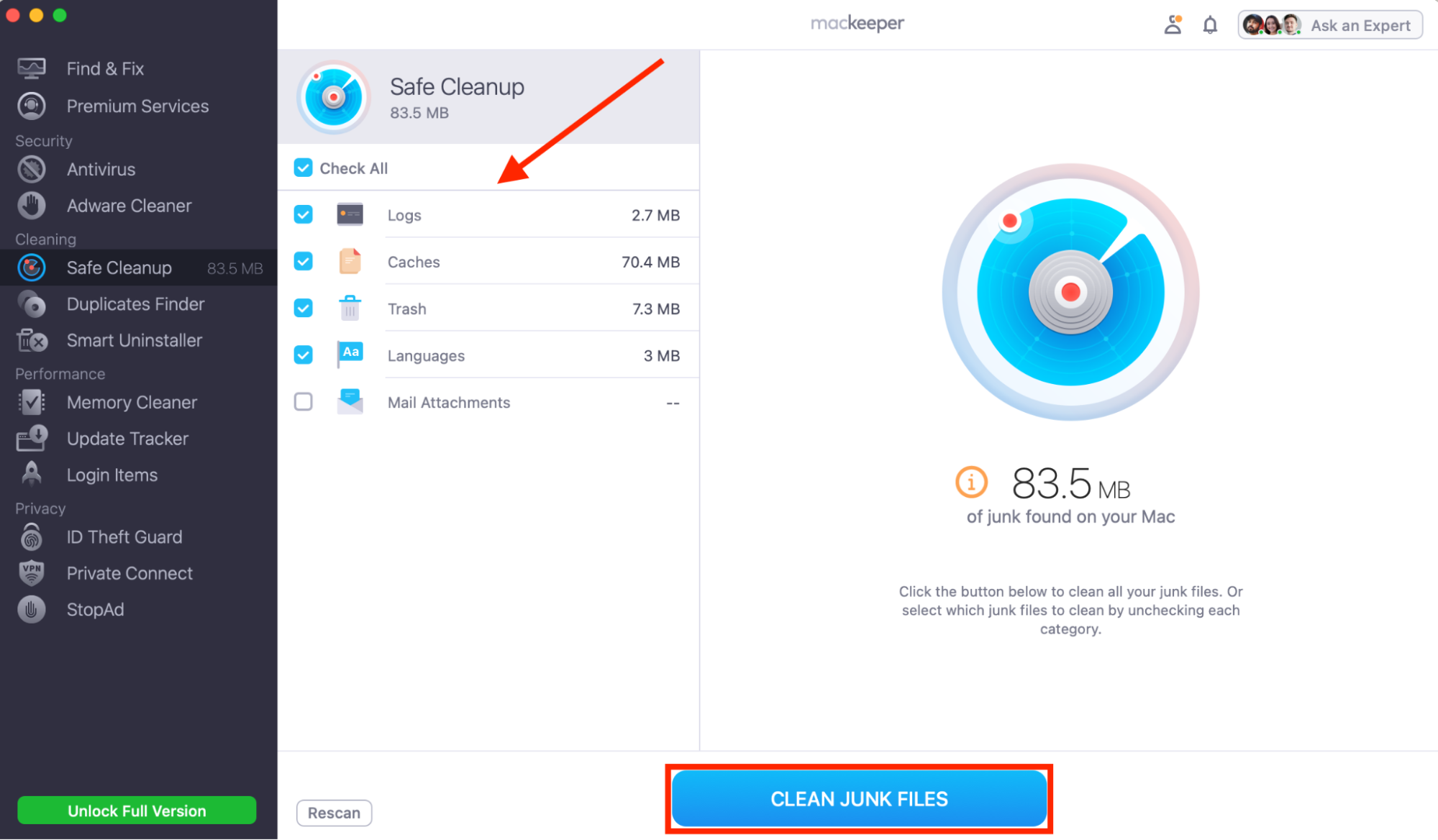 The Safe Cleanup utility in MacKeeper on Mac. If you want to change scroll direction on Mac and your mouse is slow, use Safe Cleanup to remove system junk.