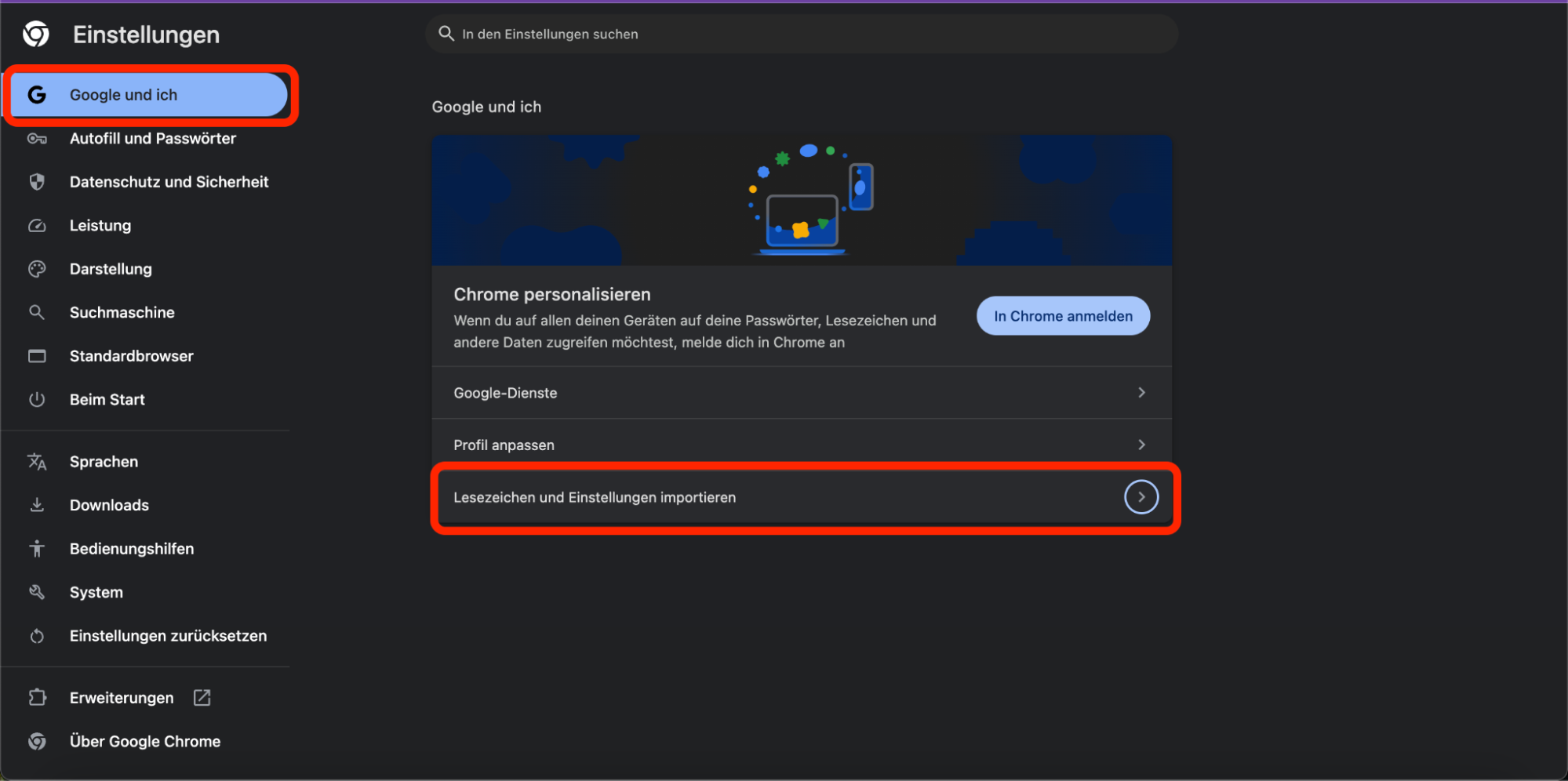 Mit CCleaner können Sie Lesezeichen und andere Informationen aus einer Auswahl von Browsern importieren. Gehen Sie zu den Einstellungen der App, wählen Sie Ihren Browser aus und importieren Sie Ihre Daten, um den Vorgang zu starten.