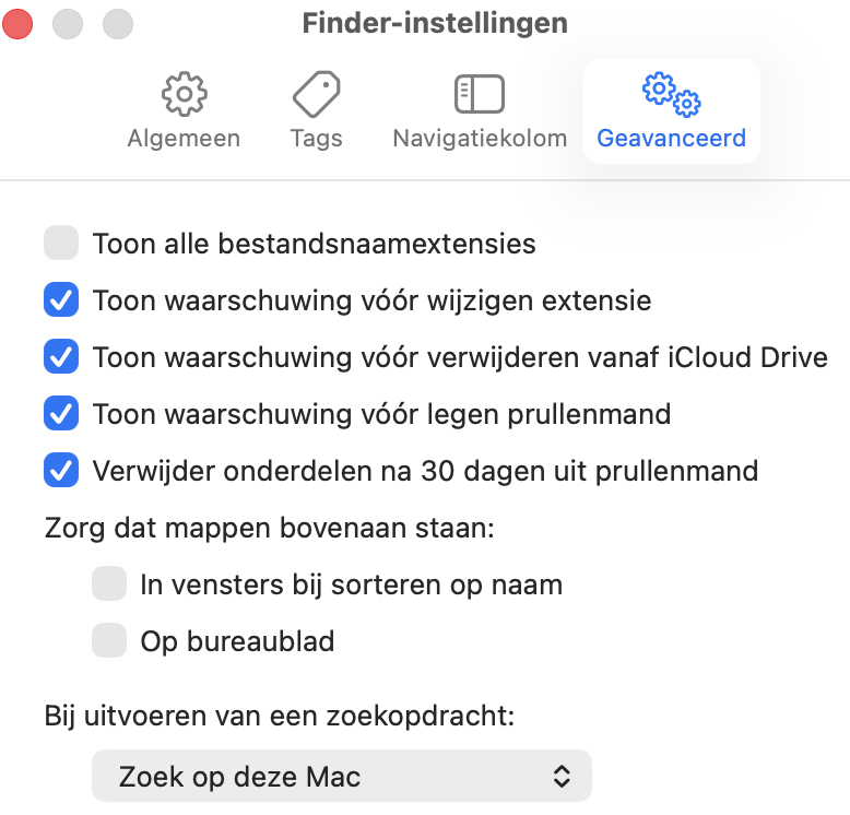 Klik in het venster Finder-instellingen op het tabblad Algemeen en zorg er onder ‘Toon deze onderdelen op het bureaublad’ voor dat ‘Externe schijven’ is aangevinkt.