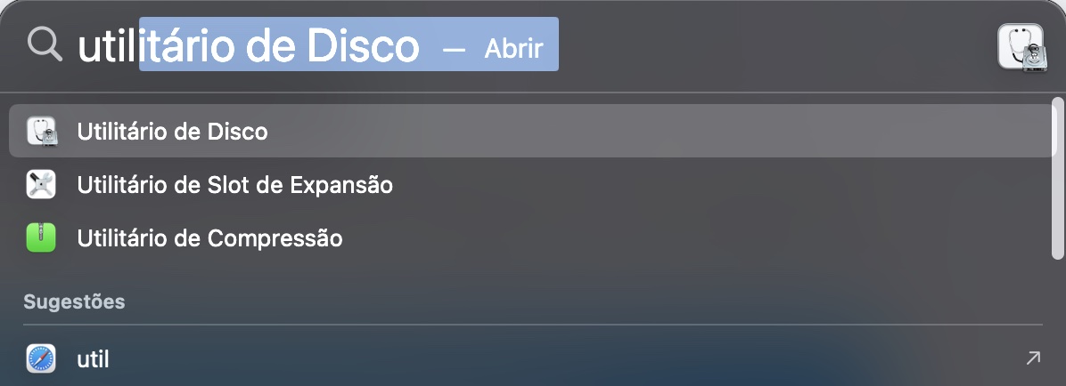 Se você ainda não consegue esvaziar o Lixo no Mac, pode haver um problema com o disco. Abrir o Utilitário de Disco vai permitir que você verifique isso.