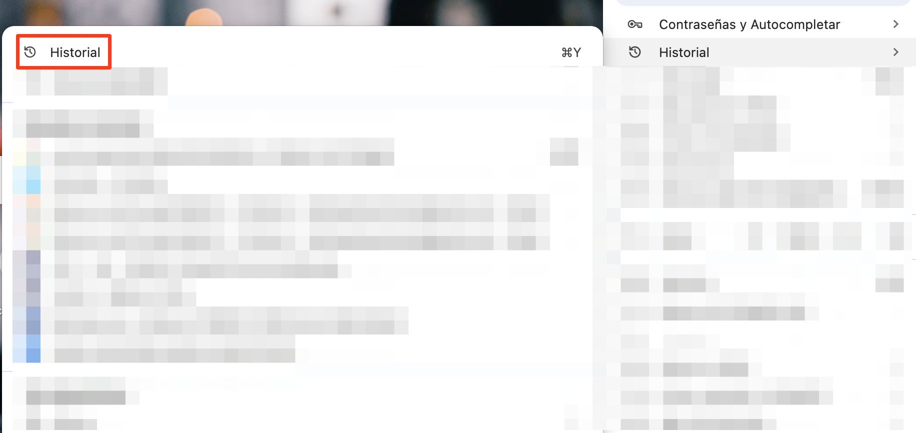 Cuando se abra la nueva ventana, vuelve a hacer clic en Historial.