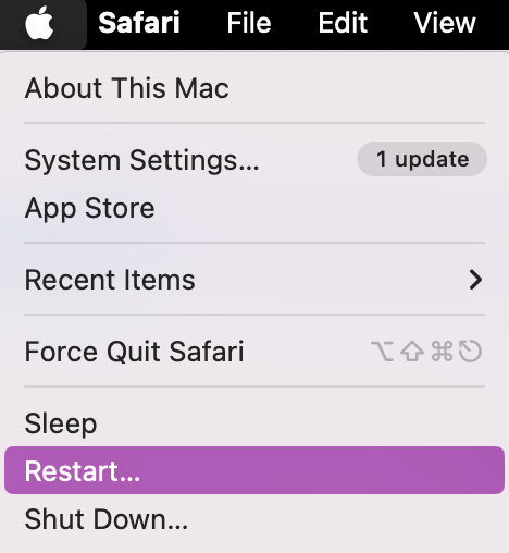 You can try restarting your Mac to see if that’ll fix your app can't be moved to trash because it is an open error. Just click on the Apple icon and press Restart… This will stop all processes that are running and should allow you to move your unwanted app to your Trash.