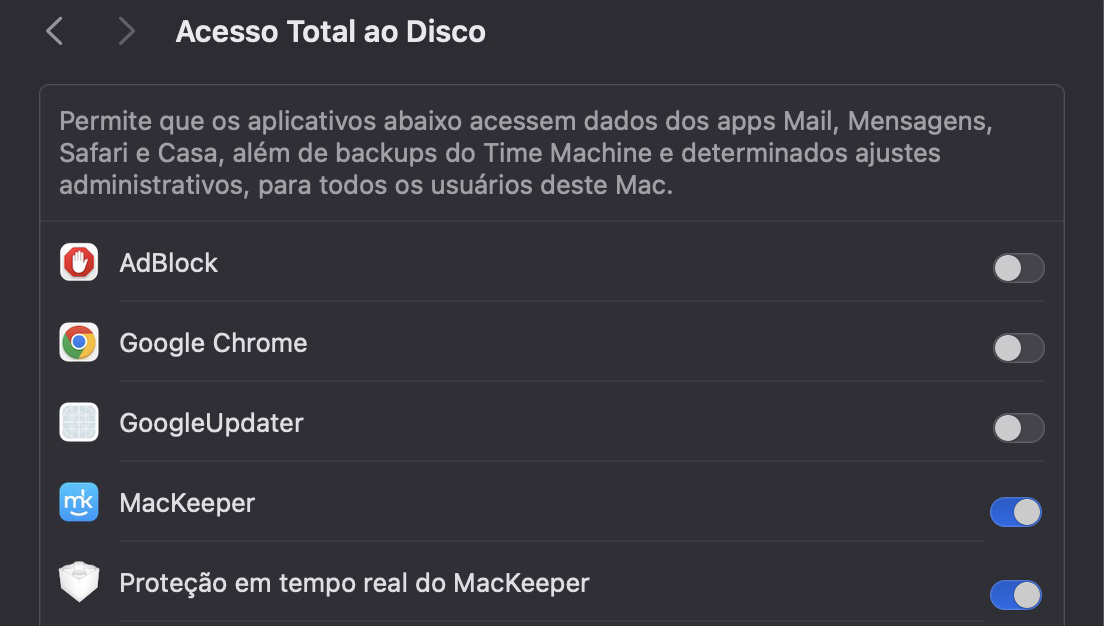 Quando os Ajustes do Sistema abrirem, marque as caixas ao lado de tudo relacionado ao MacKeeper. Depois disso, feche e reabra o aplicativo MacKeeper. Agora, você deverá ver que a proteção em tempo real está ativada.