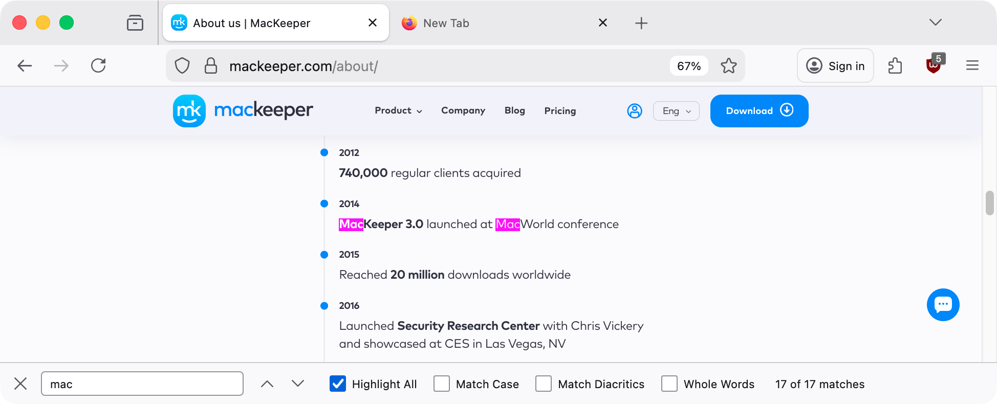 Firefox lets you edit your search parameters more than Safari and Chrome. You can highlight all words, match case, match diacritics, and look only for whole words. Definitely worth checking out.