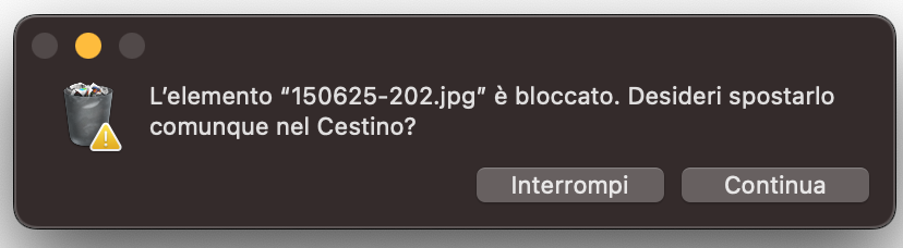 A volte, quando provi a eliminare un file attualmente in uso da un’app sul tuo MacBook, potresti visualizzare il seguente messaggio di errore.