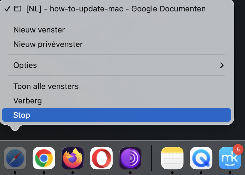 Het optimaliseren van je systeem is belangrijk, vooral voordat je je macOS bijwerkt naar de nieuwste versie. Nadat je een back-up van je gegevens hebt gemaakt, moet je alle geopende apps afsluiten.